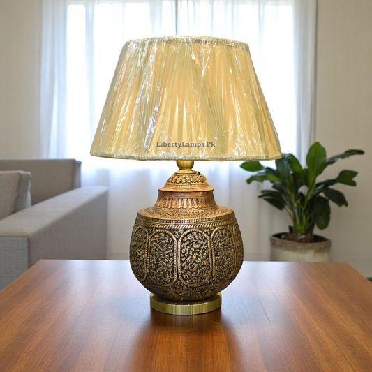 Handcrafted Copper Table Lamp (Pair)