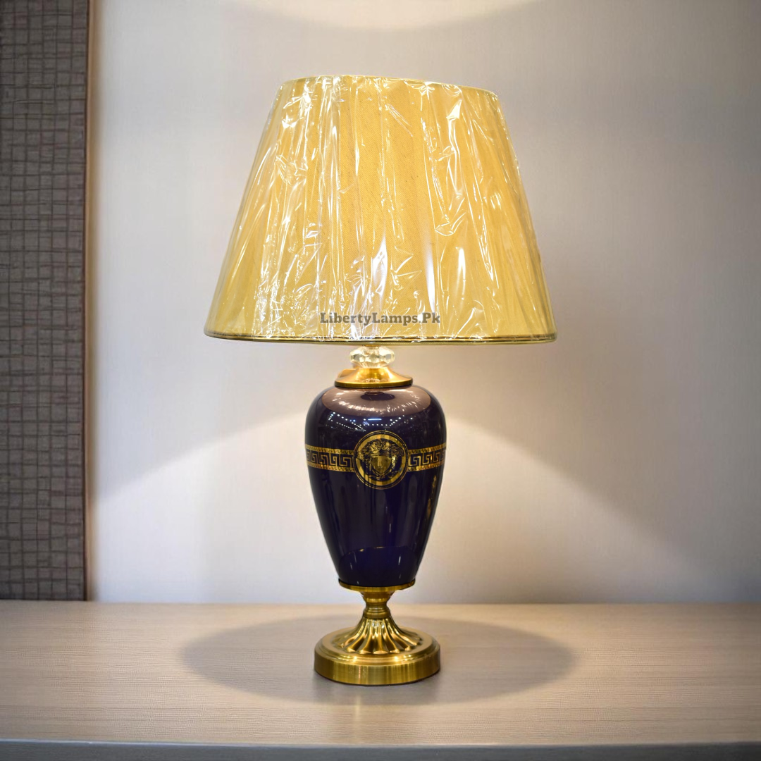 Black VERSACE Table Lamp (Pair)