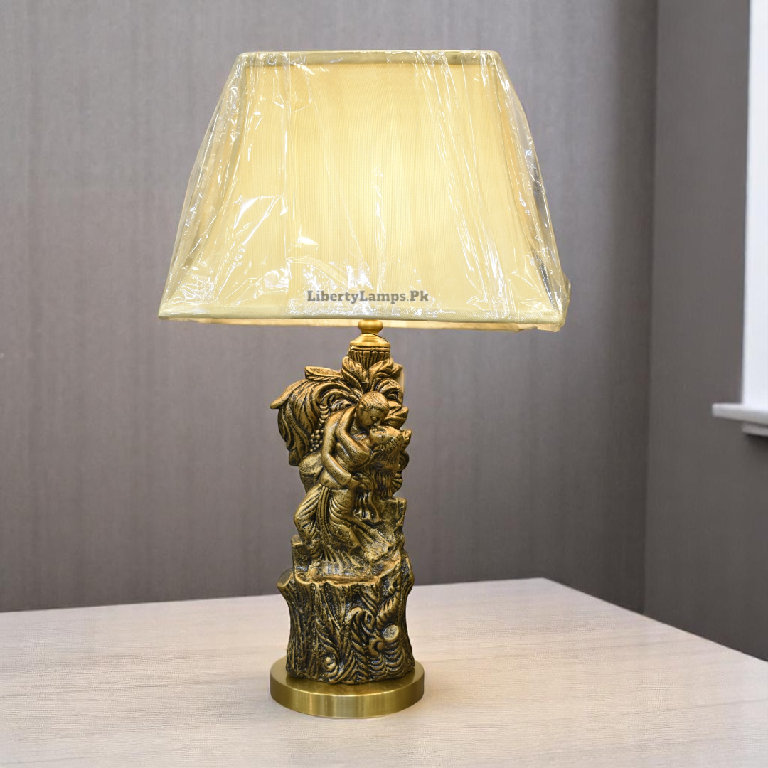 Rustic Wood Table Lamp (Pair)
