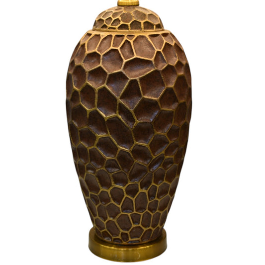 Rustic  Terracotta Lamp (Pair) – Earthy Elegance