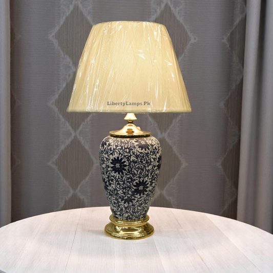 Blue Majesty Pottery Lamp (Pair) – Artistic Charm