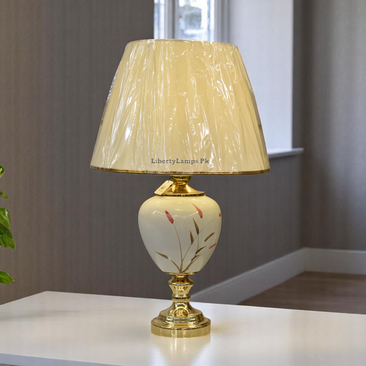 Ivory Shine Porcelain Table Lamp (Single) – Graceful Glow