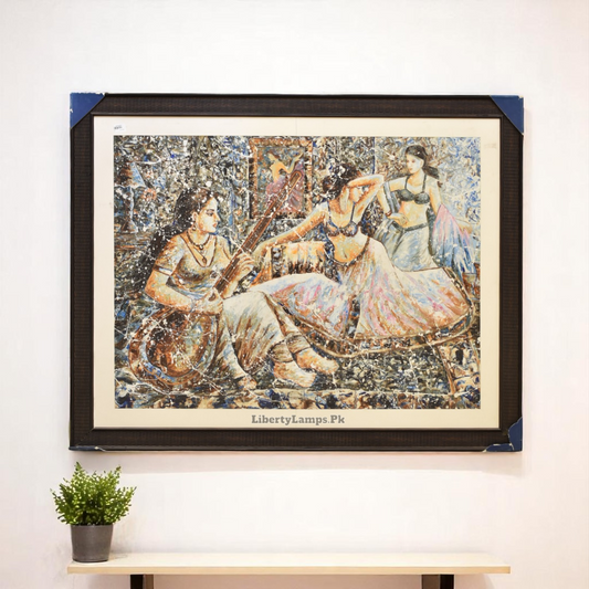 Cultural Grace Figurative Oil Painting – 44x56 inch Canvas