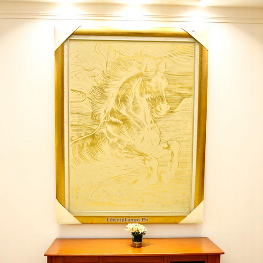 Grace in Motion Figurative Horse Oil Painting – 3x4 Ft Canvas Strength
