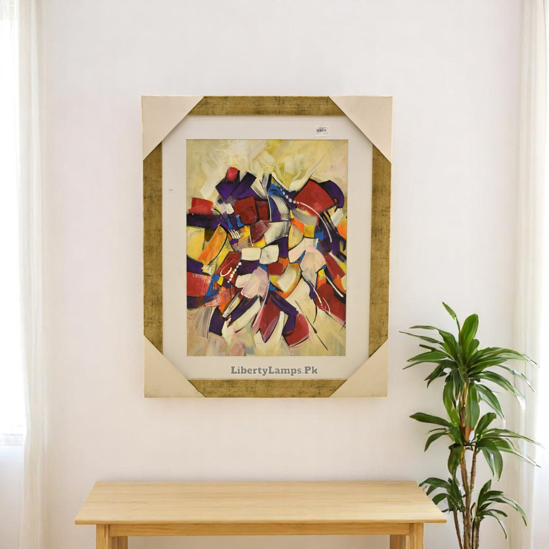 Mystic Currents Abstract Oil Painting – 26x32 Inch Canvas Art