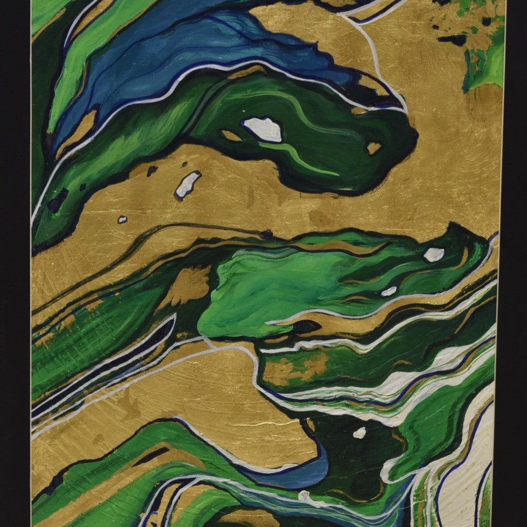 Urban Drift Abstract Oil Painting – 26x32 Inch Canvas Energy