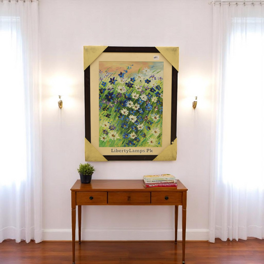 Petal Symphony Floral Oil Painting – 26x32 Inch Canvas Elegance