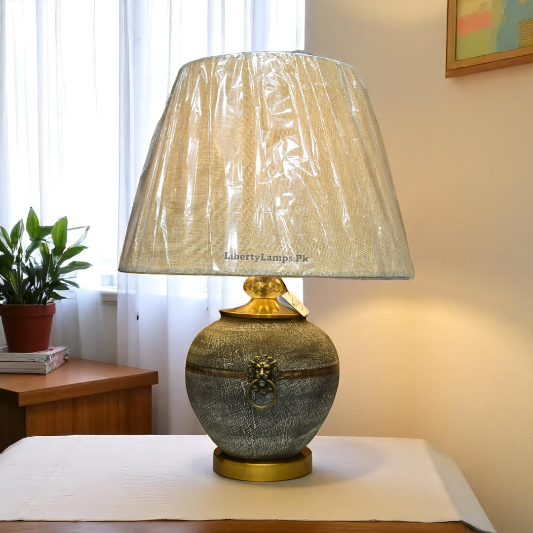 Terracotta Glow Table Lamp (Pair) – Rustic Warmth & Style