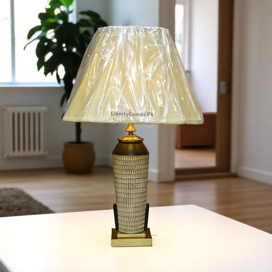 Terracotta Sandstone Table Lamp (Pair) – Earthy Elegance Redefined