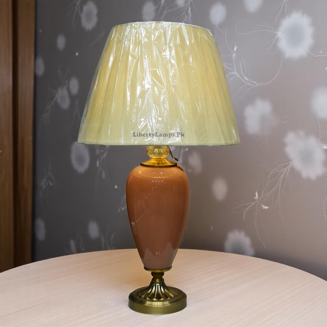 Ivory Shine Ceramic Table Lamp (Pair) – Modern Gloss Touch