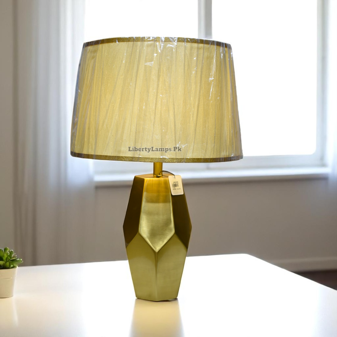 Metal Aura Table Lamp (Pair) – Compact Glamour in Sleek Design