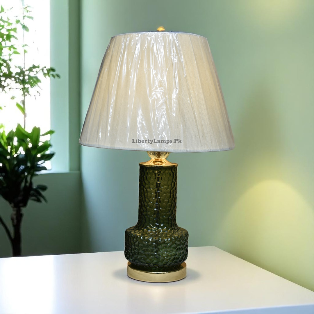 Crystal Elegance Glass Table Lamp (Pair) – Radiant Luxury for Refined Spaces