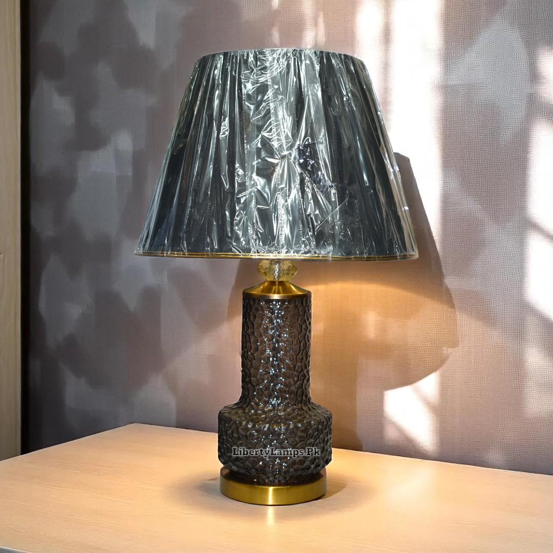 Brown Glass Table Lamp (Pair) – Warm Luxe Glow
