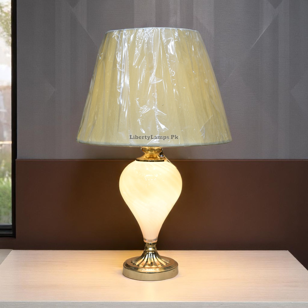 Aurora Double-Light Glass Table Lamp (Pair) – Twin Glow in Timeless Elegance