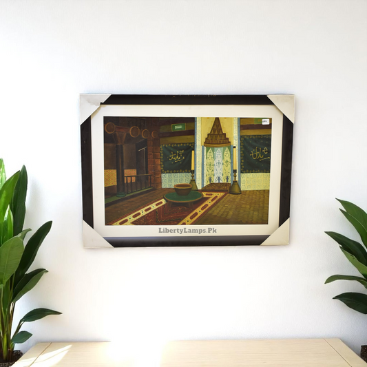 Eternal Arches – Inside View of Taj Mahal Oil Painting on Canvas (24x36 Inch)