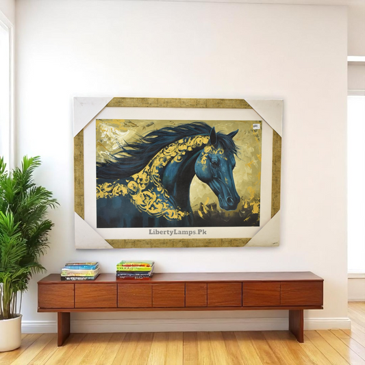 Majestic Gallop – Horse Oil Painting on Canvas (24x36 Inch)