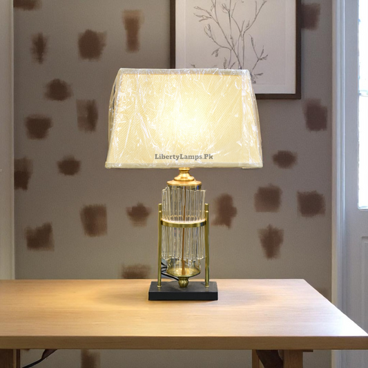 Crystal Bloom – Glass Table Lamp (Pair)