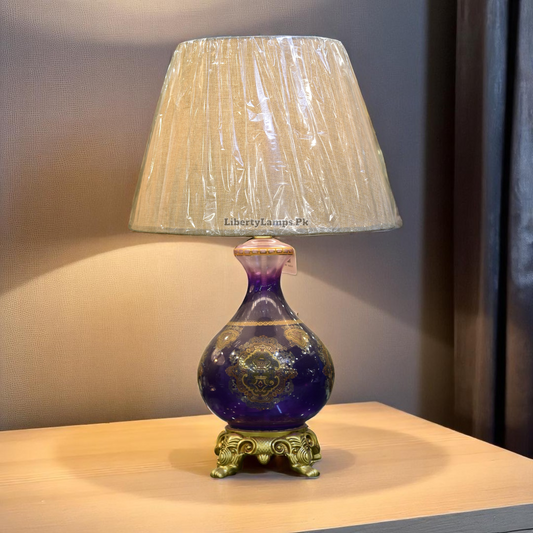 Royal Amethyst – Turkish Purple Mosaic Table Lamp (Pair)