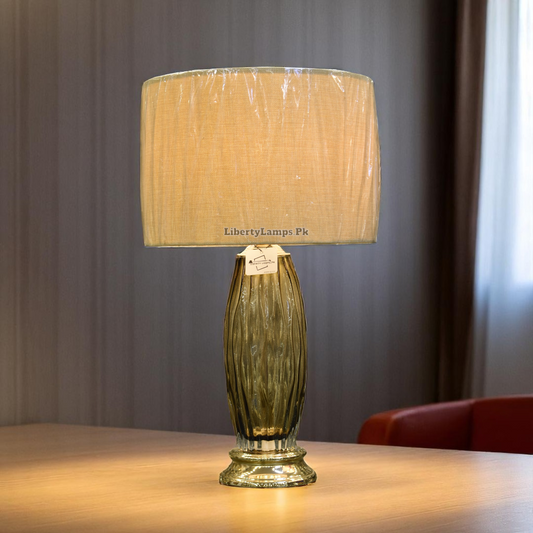 Crystal Glow – Elegant Glass Table Lamp (Pair)