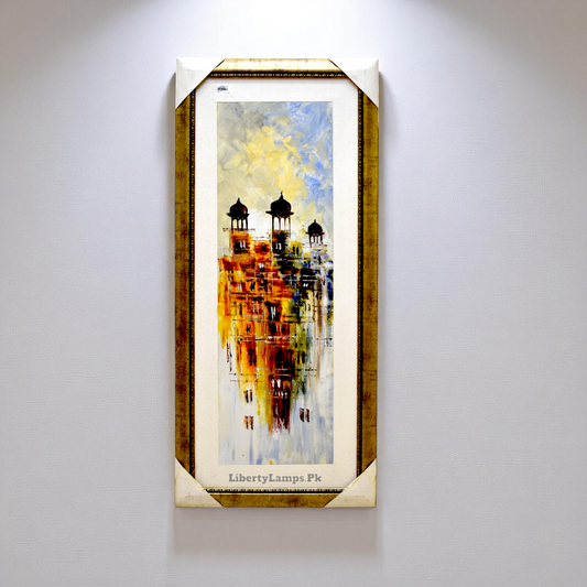 Regal Echoes – Mughal Art Oil Painting on Canvas