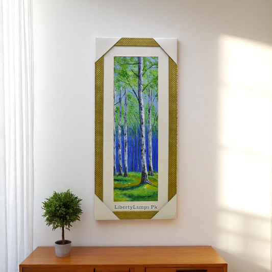 Verdant Calm – Green Nature Oil Painting on Canvas