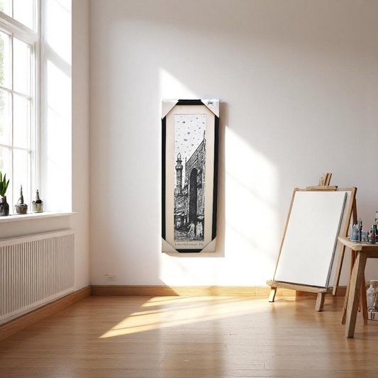 Echoes of the Past – Handmade Old City Pencil Sketch (28x11 Inch)