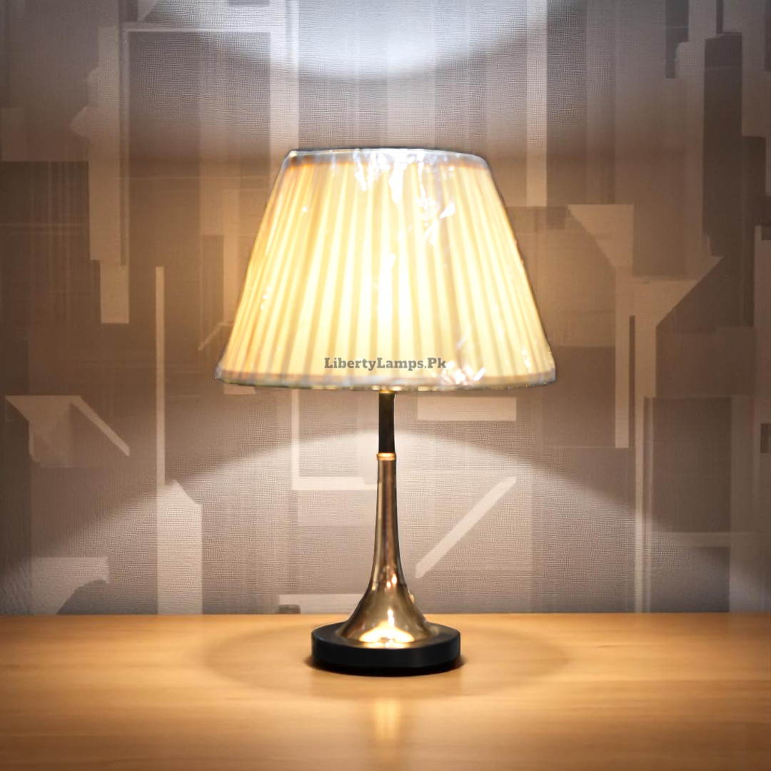 Steel Aura – Modern Metal Table Lamp (Pair)