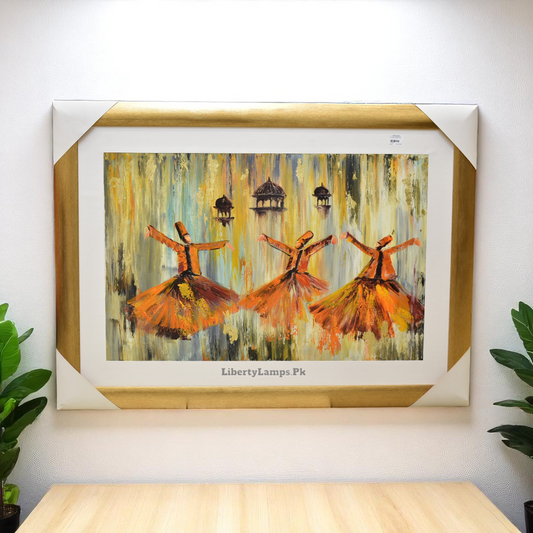 Whirling Devotion – Sufi Oil Painting on Canvas (Single)