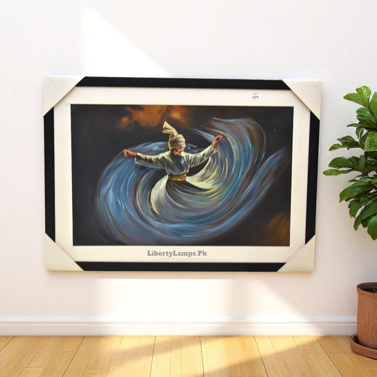 Silent Reverence – Sufi Oil Painting on Canvas (Single)
