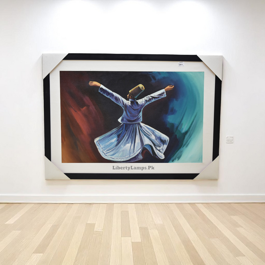 Mystic Whirl – Sufi Oil Painting on Canvas (Single)
