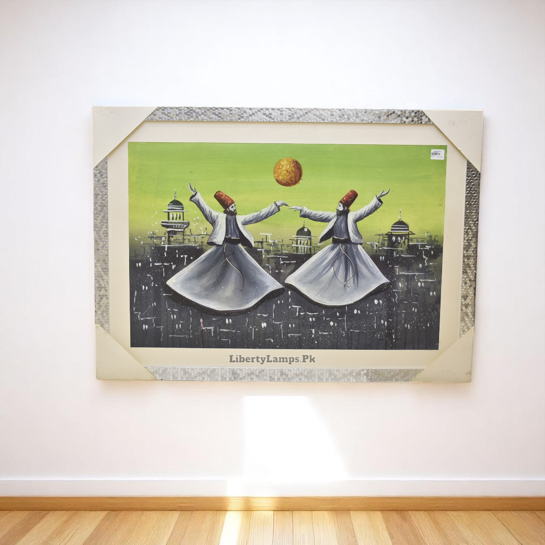 Whirling Soul – Sufi Oil Painting on Canvas (Single)