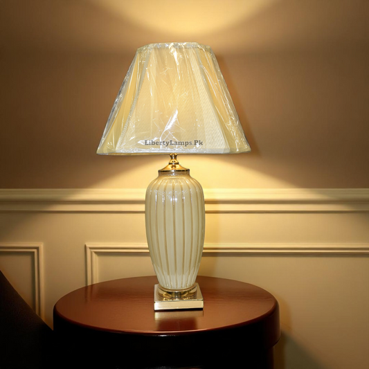 Frosted Halo – Milky Glass Table Lamp (Pair)