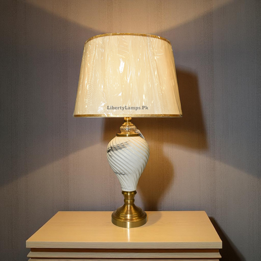 Ivory Crest – Ceramic Table Lamp (Pair)