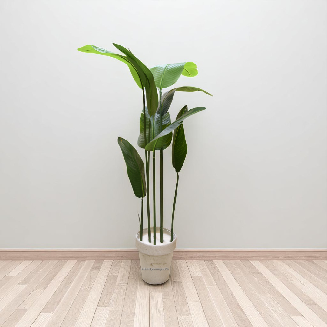 Tropical Essence – Banana Decorative Plant with 8 Leaves (4 Feet)