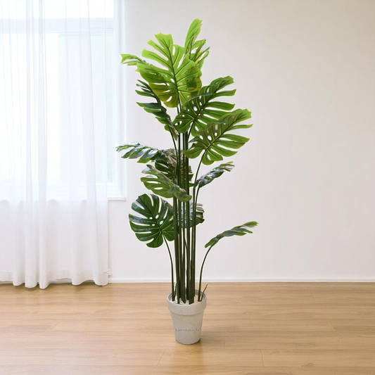 Urban Jungle – Monstera Decorative Plant with 16 Leaves (5.5 Feet)
