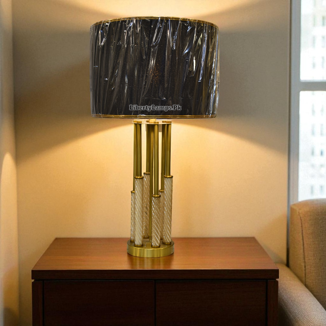 Linear Luxe – Metal Rod Table Lamp (Pair)