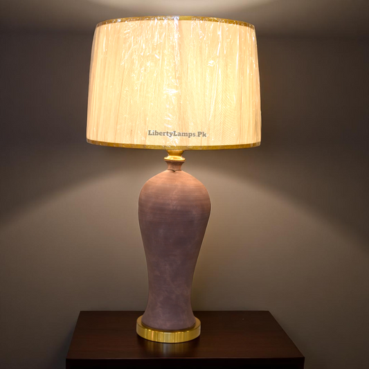 Earthen Glow – Terracotta Table Lamp (Pair)