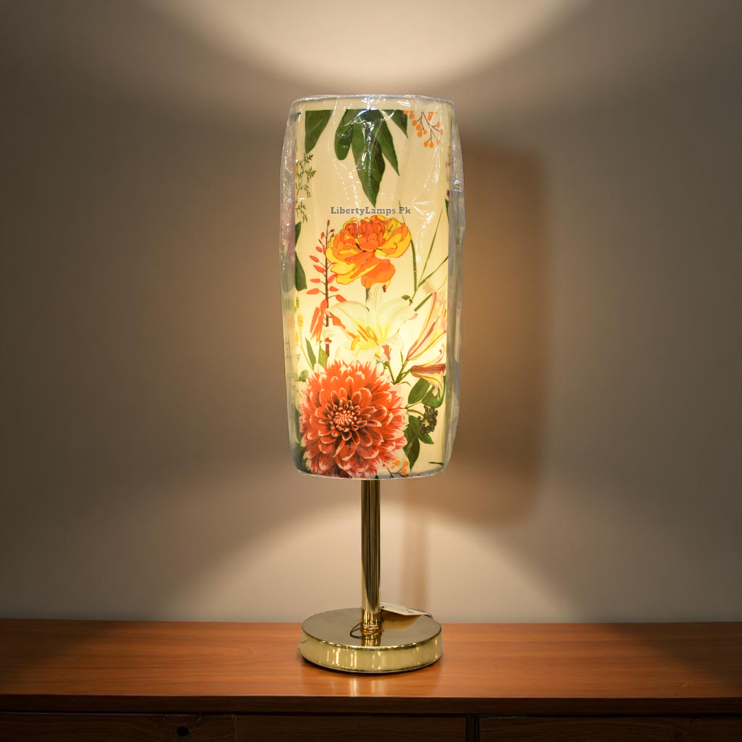 Soft Glow – Jersey Cylinder Shade Metal Table Lamp (Pair)