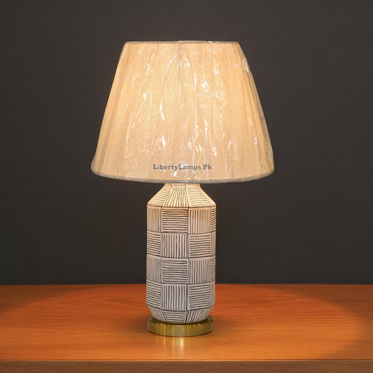 Clay Essence – Textured Terracotta Table Lamp (Pair)