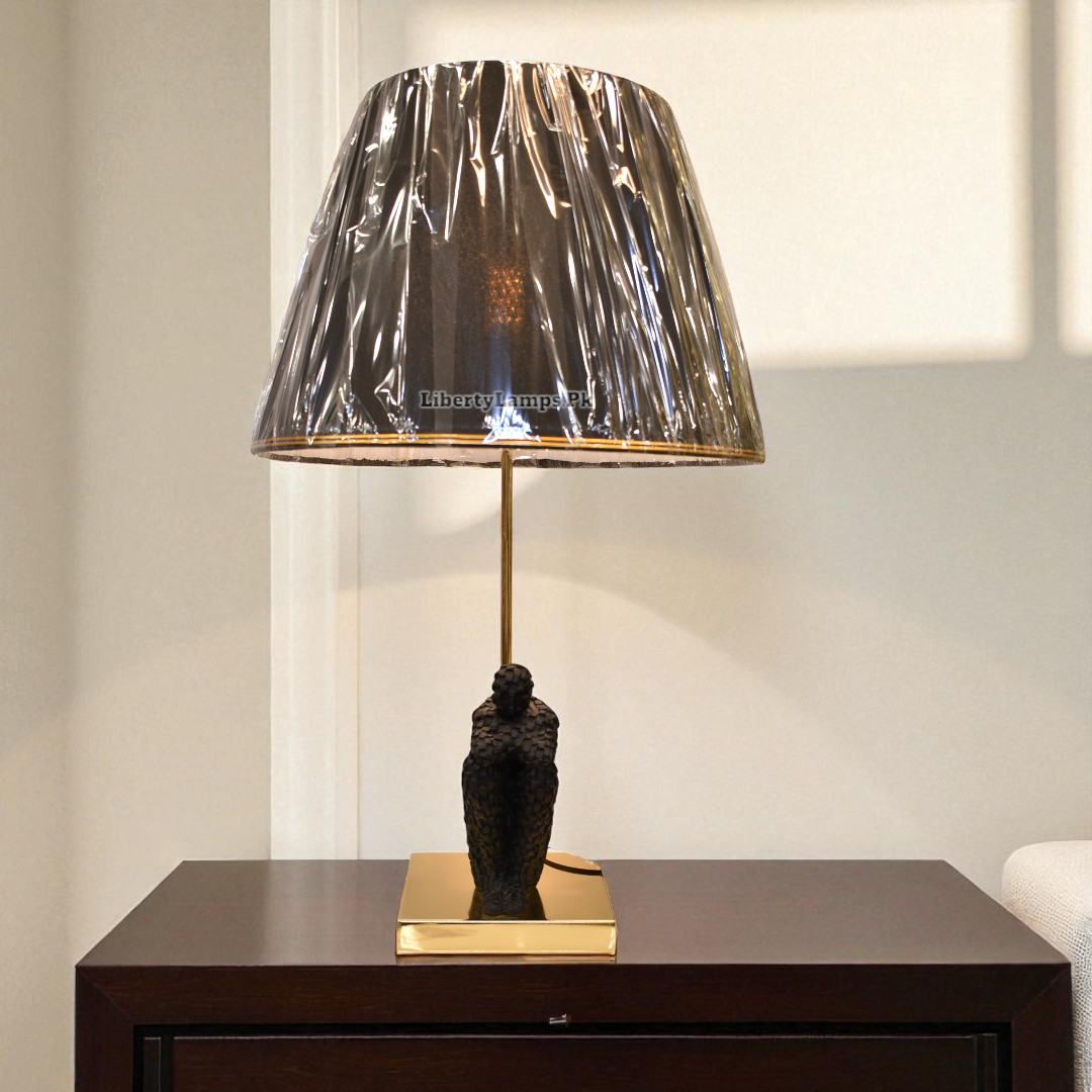 Contemplative Vision – Sculpture Man Thinking Table Lamp (Pair)