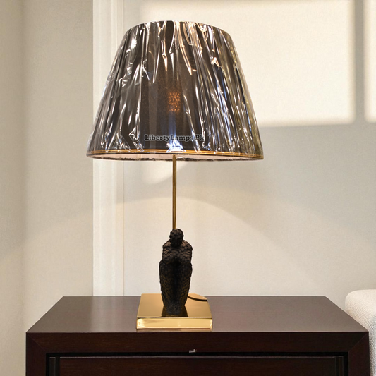 Contemplative Vision – Sculpture Man Thinking Table Lamp (Pair)