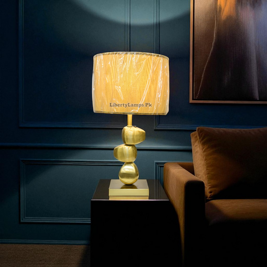 Steel Crest – Modern Metal Table Lamp (Pair)