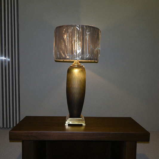Prism Edge – 3D Cut Glass Table Lamp (Pair)