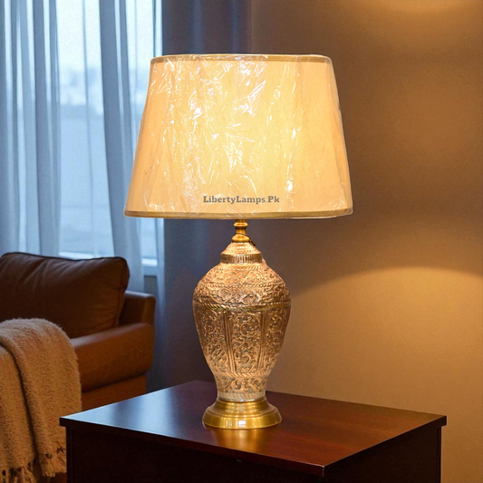Copper Bronze Elegance – Artistic Table Lamps (Pair)
