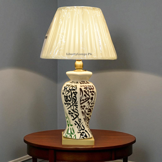 Heritage Glow – Hand-Painted Porcelain Table Lamp (Pair)