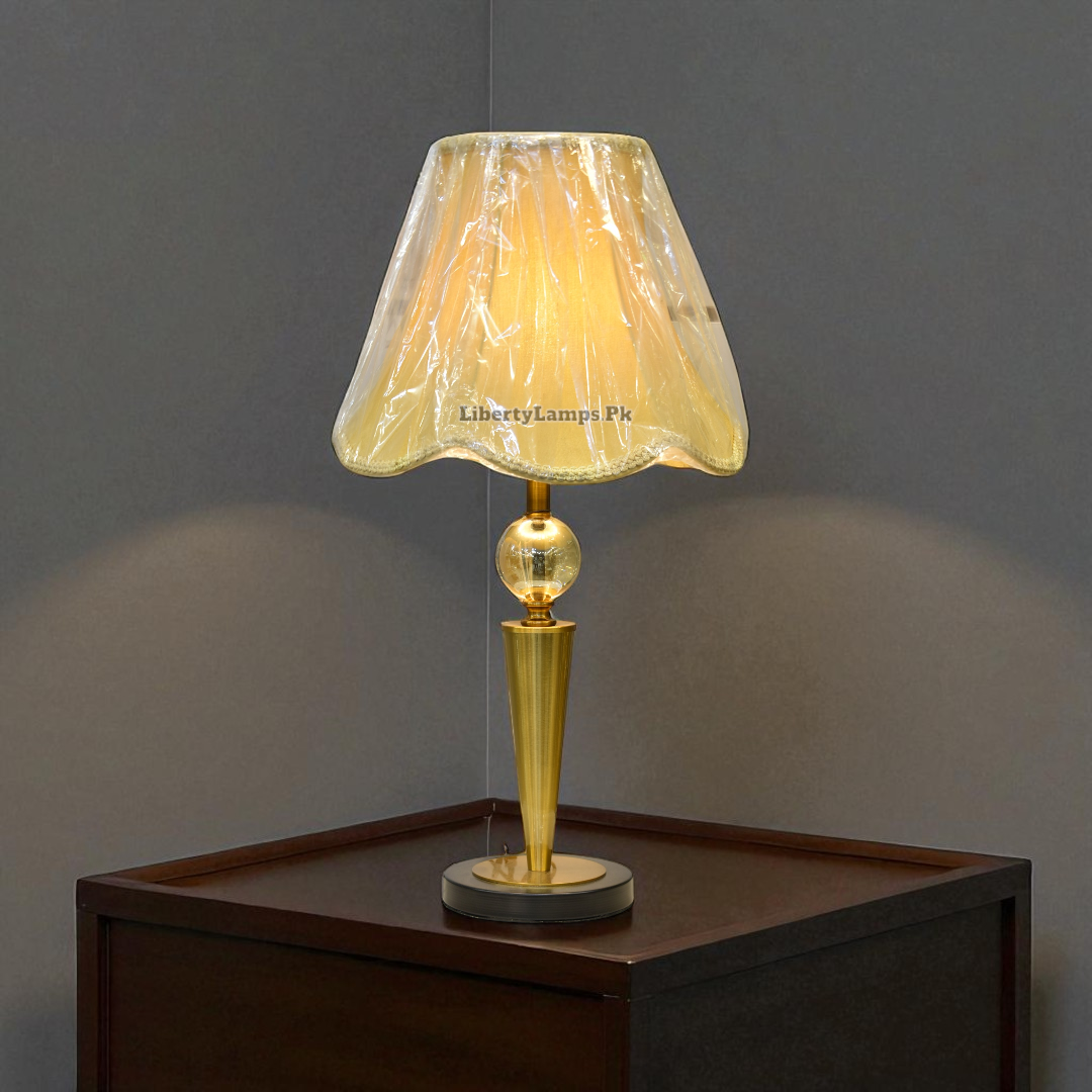 Crystal Ember – Metal Table Lamp with Crystal Accent (Pair)