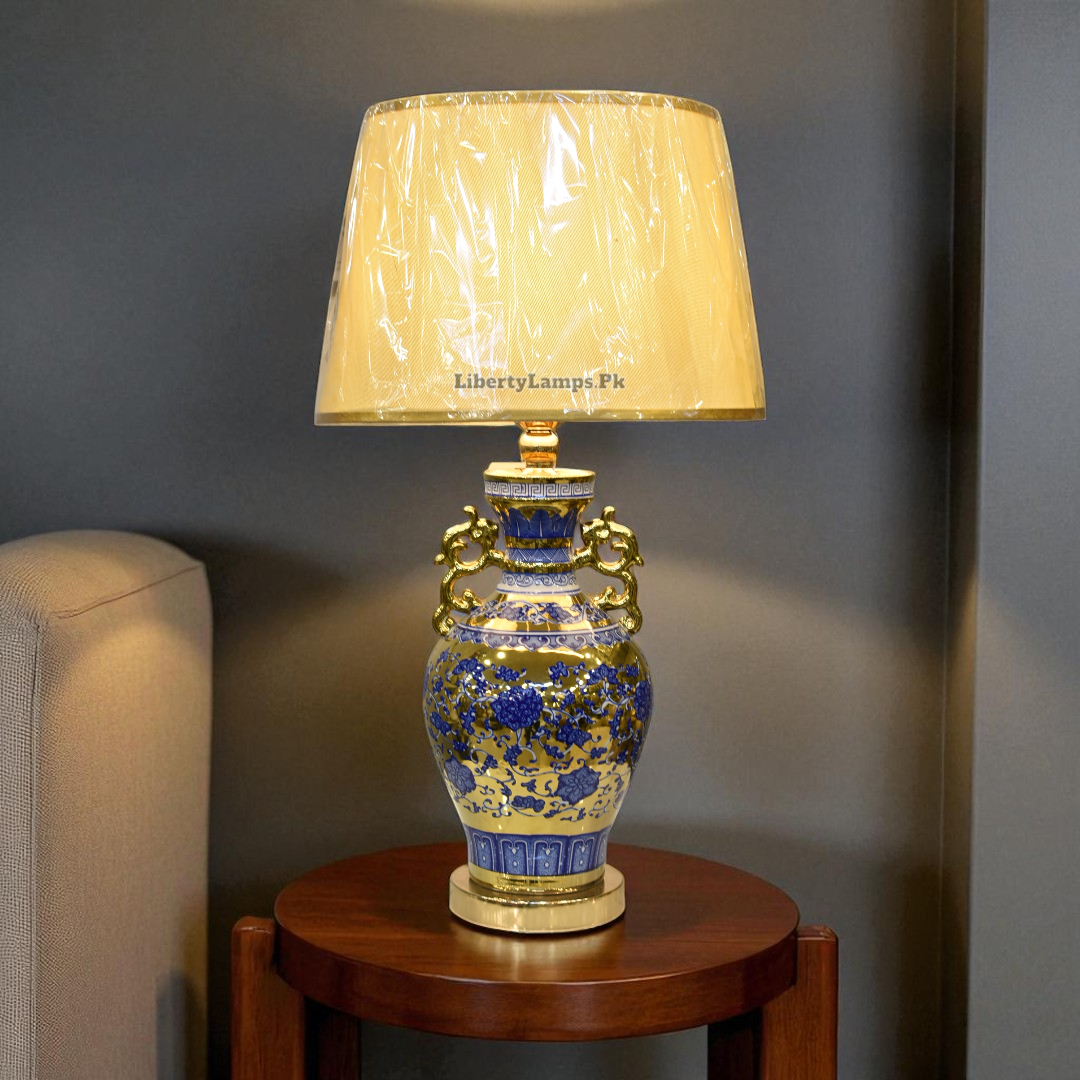Ivory Bloom Ceramic Table Lamp (Pair)