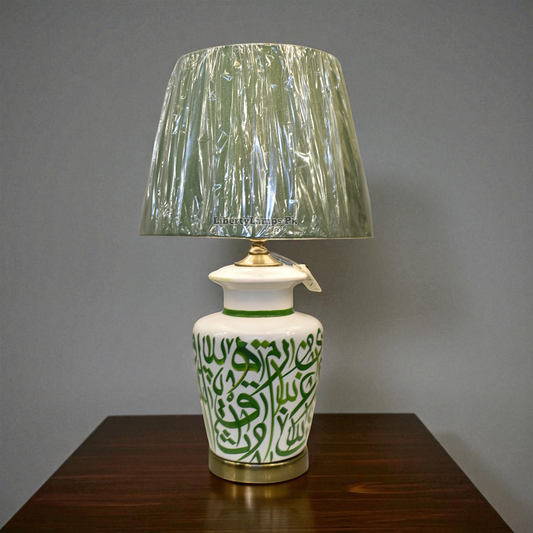 Artisan Charm – Oil-Painted Ceramic Table Lamp (Pair)
