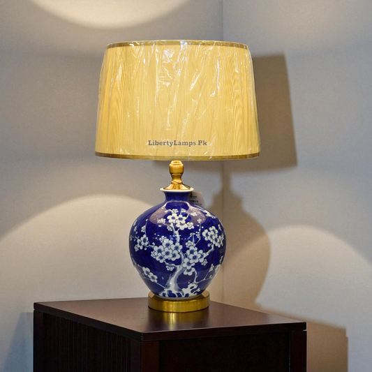 Blue Harmony Pottery Ceramic Table Lamp (Pair)