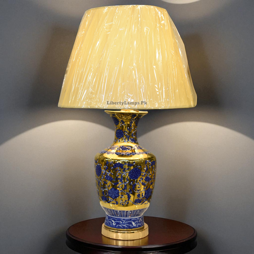 Opaline Glow Porcelain Lamp (Pair)